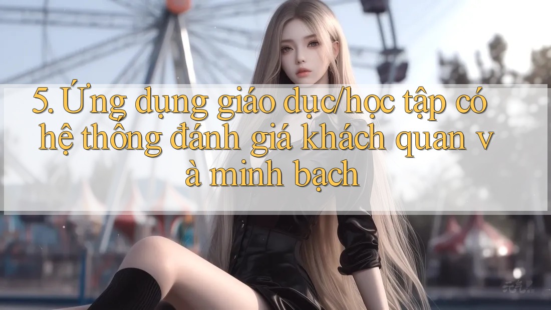 5. Ứng dụng giáo dục/học tập có hệ thống đánh giá khách quan và minh bạch