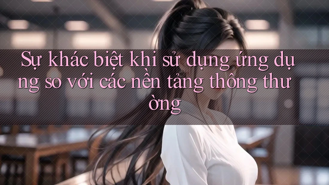 Sự khác biệt khi sử dụng ứng dụng so với các nền tảng thông thường